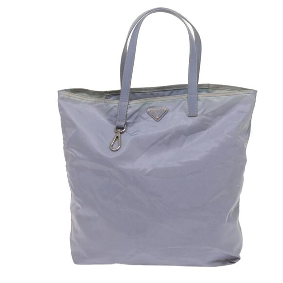 PRADA Tote Bag Nylon Light Blue Auth ac2744 - Picture 13 of 15